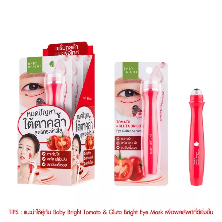 [Auth Thái] Lăn Mắt Baby Bright Giảm Bọng và Sáng Da Tomato &amp; Gluta Bright Eye Roller Serum