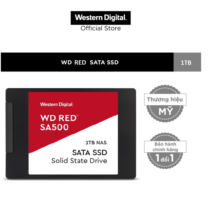 Ổ cứng gắn trong WD Red SSD 1TB 2.5, 7MM, Sata3 (WDS100T1R0A)