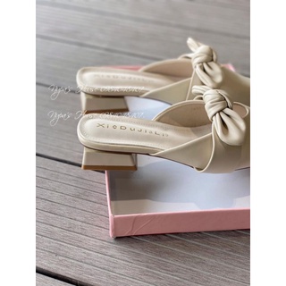 Sandal sục nơ trắng