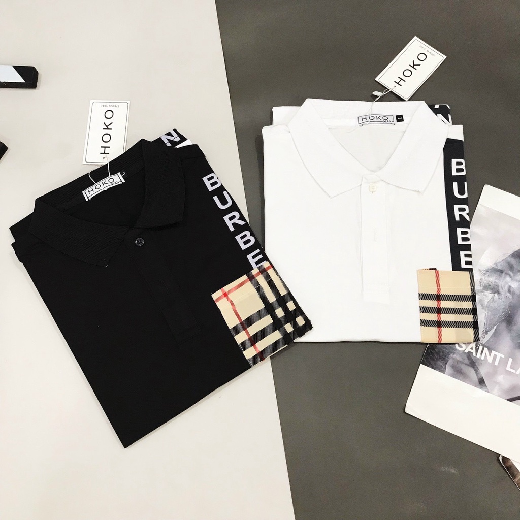 Áo thun polo nam BUBER sọc phối túi sang trọng chất cotton cao cấp siêu đẹp WEDO FASHION