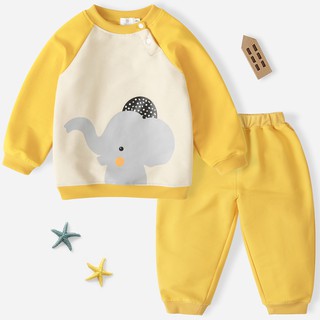 Bộ Quần Áo Nỉ Thu Đông Cho Bé Hoạt Hình 3 Màu Thời Trang Bello Land