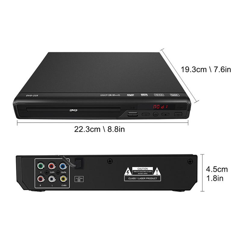 Đầu Đọc Đĩa DVD 1080P Có Cổng USB/CD/EVD/DVD-RW/VCD/MP3/MP4 Chất Lượng Cao