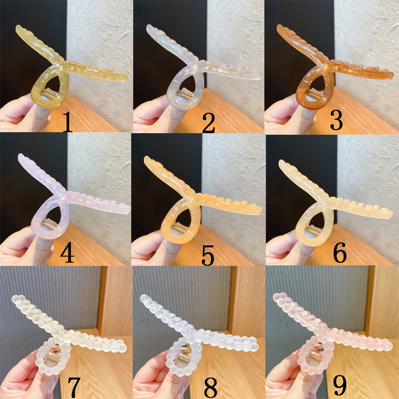 Kẹp tóc Acrylic nhiều màu sắc phong cách Hàn Quốc