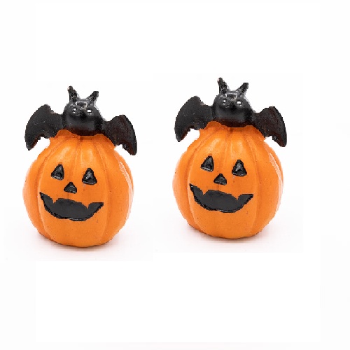 Daiso Halloween Tượng trang trí hình Búp bê bí ngô và dơi