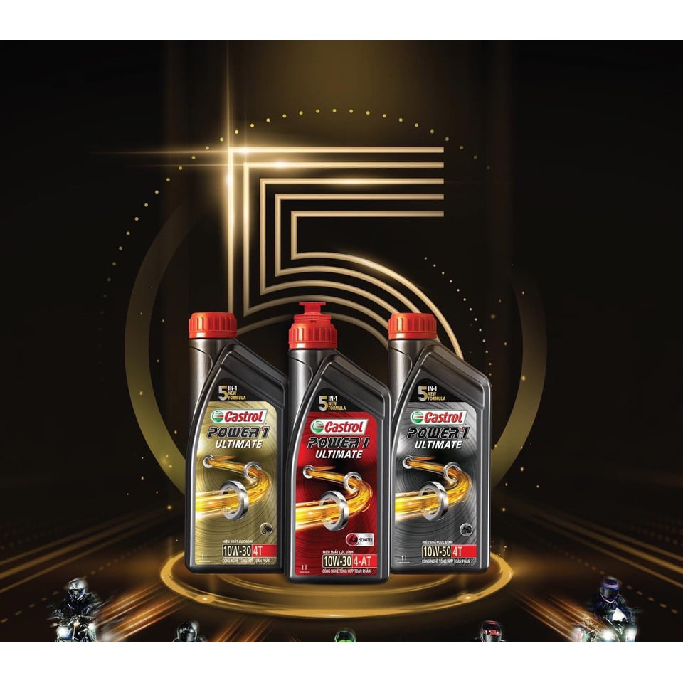 NHỚT CASTROL POWER1 ULTIMATE " CHẤT LƯỢNG CAO" với công thức 5 trong 1