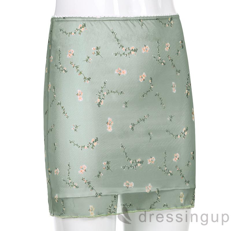Chân váy hoa dáng ôm thời trang cho nữ