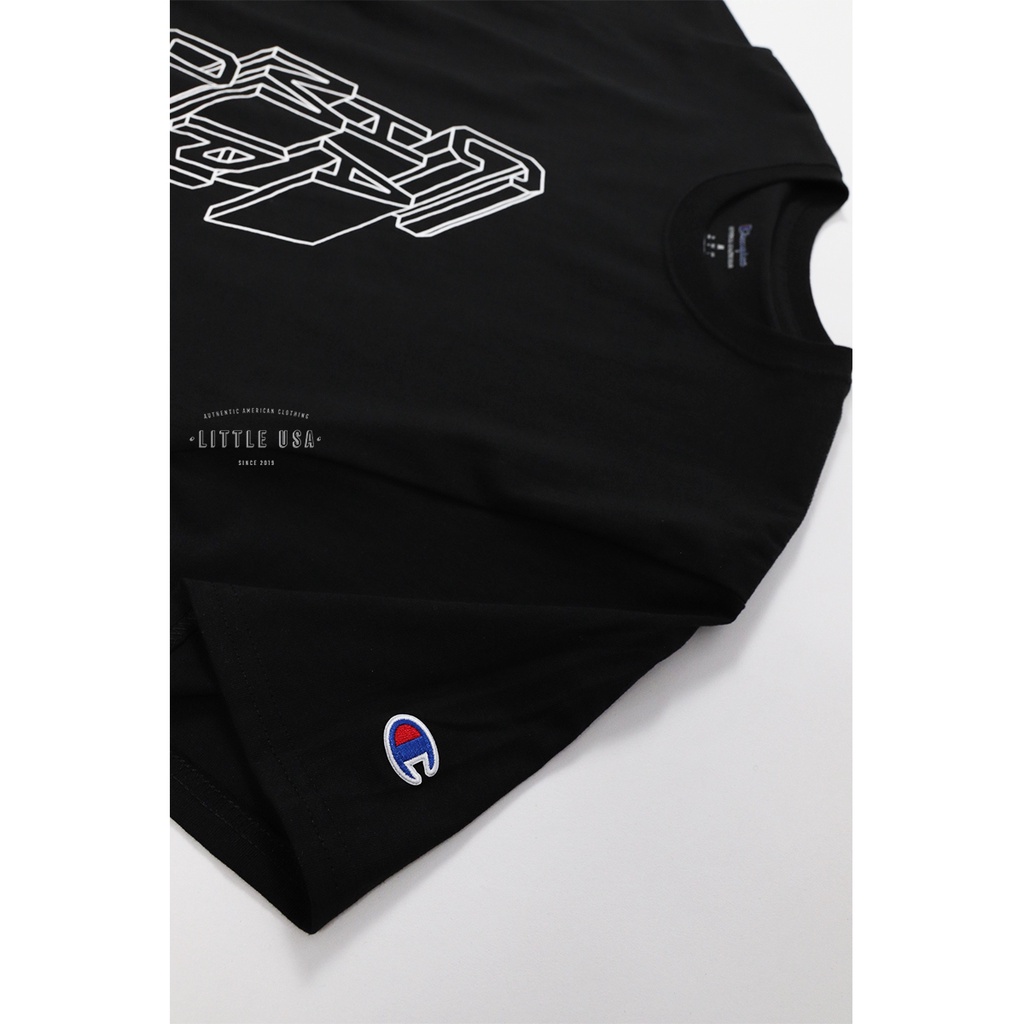 ÁO thun CHAMPION CHÍNH HÃNG GRAPHIC TEE BLOCK 3D - 100% AUTHENTIC USA