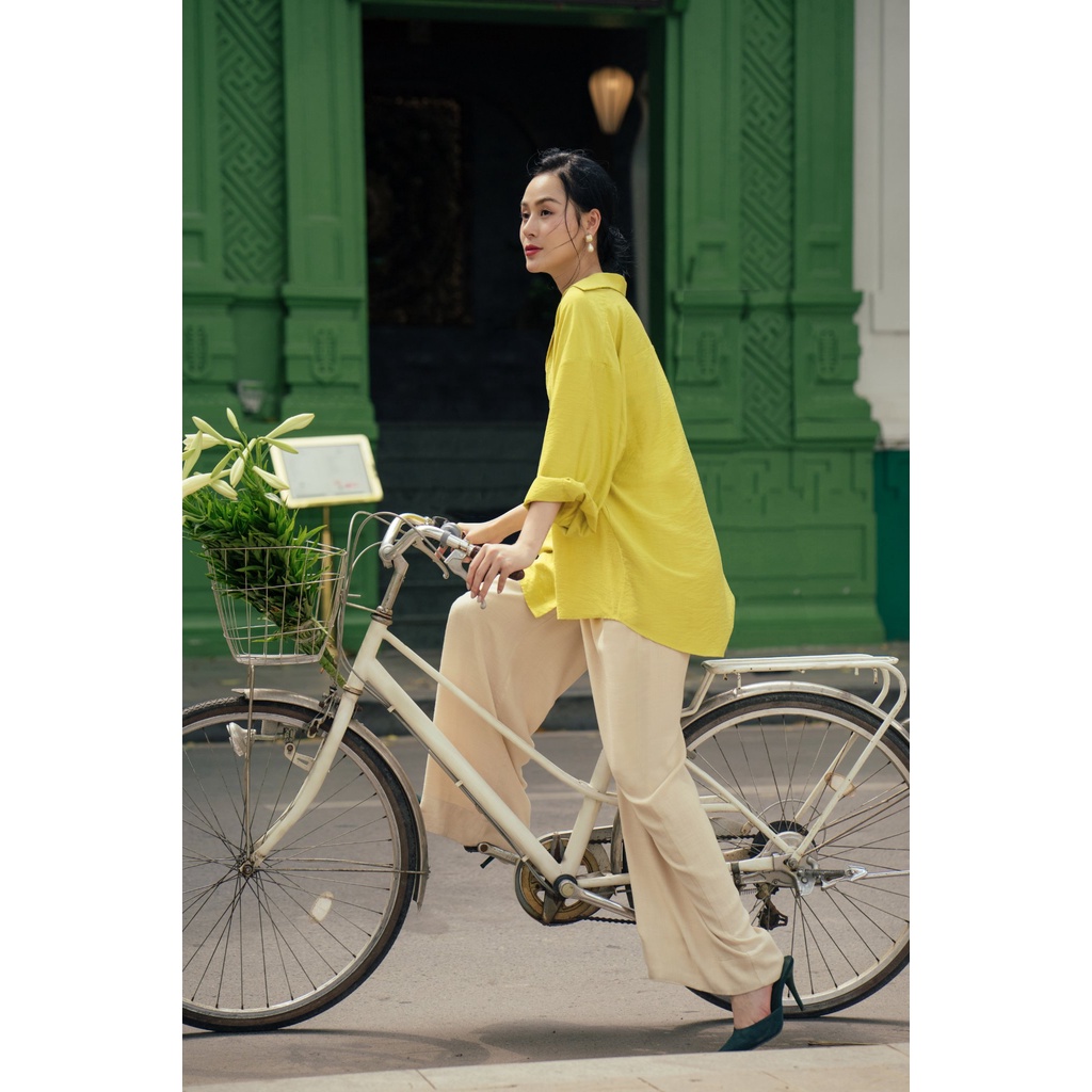 [Xéo Xọ] Quần suông linen cạp cao Eira (Beige)