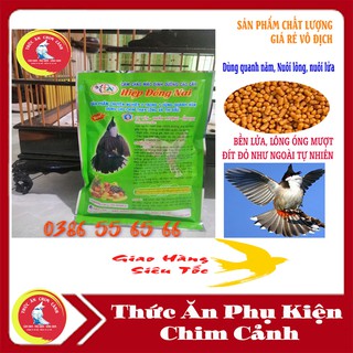 Cám Chim chào mào Hiệp Đồng Nai, Cám New Hiệp Đồng Nai, dùng quanh năm, 2 trong 1, nuôi lông nuôi lửa, mượt lông bền lửa