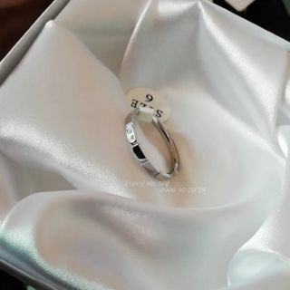 [GIÁ 1 CHIẾC] NHẪN TITAN ĐÍNH 2 ĐÁ MÀU TRẮNG