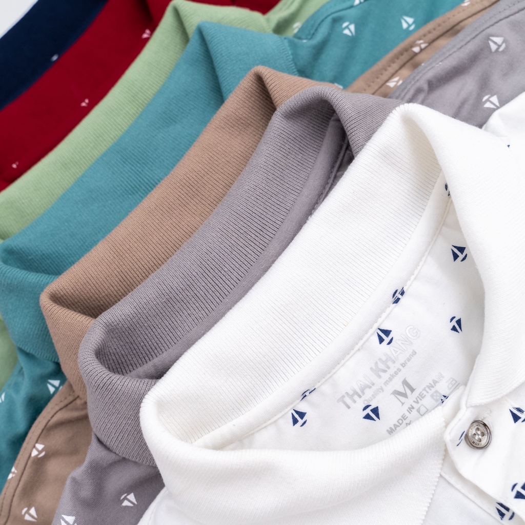 Áo polo nam trung niên chất vải cotton mềm mát in hoạt tiết đẹp loại áo thun cho người lớn tuổi ATHUN34