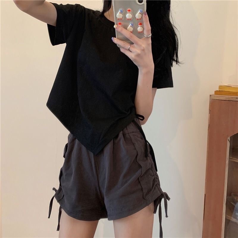 Áo thun tay ngắn dáng lửng, rộng thời trang cho nữ