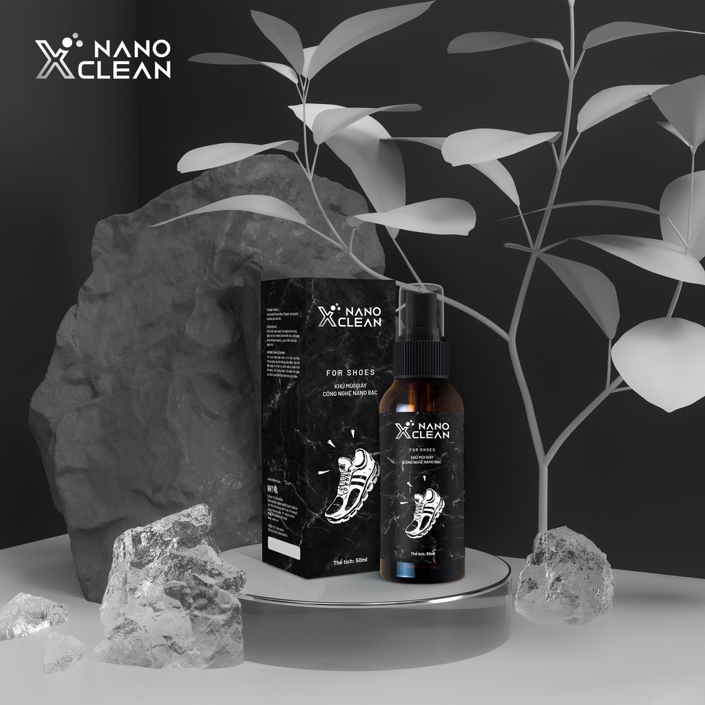 Chai xịt khử mùi giày Nano Xclean, công nghệ Nano Bạc diệt khuẩn chống mùi hôi giày