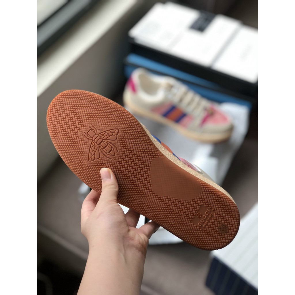 Giày thể thao Sneaker -𝐆𝐮𝐜𝐜𝐢 𝐒ơ𝐧 𝐓ù𝐧𝐠 cao cấp màu hồng phối đồ sang chảnh phong cách