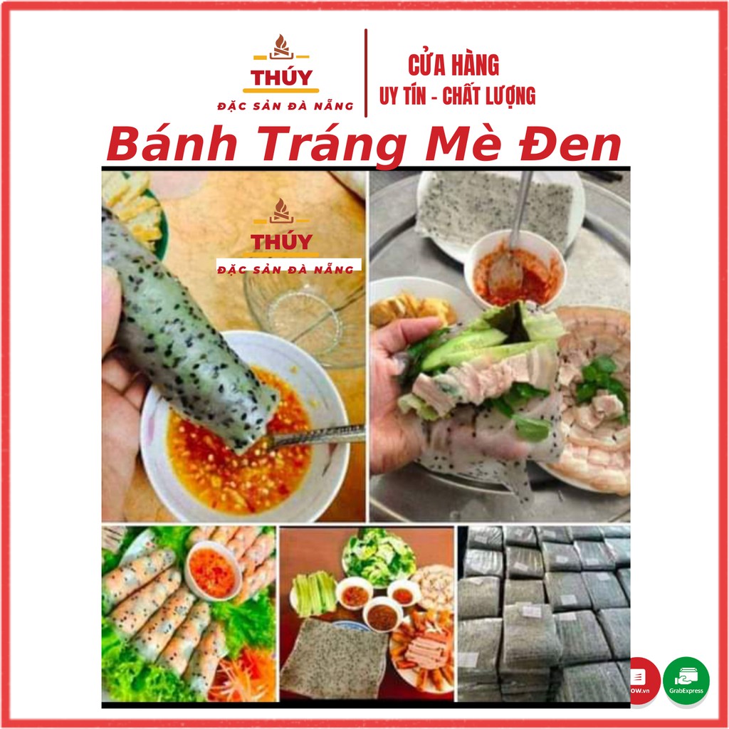 Bánh tráng mè đen nhúng nước dùng cuốn rau thịt cá gỏi loại 1- bịch 2kg gỒM 100 LÁ BÁNH TO