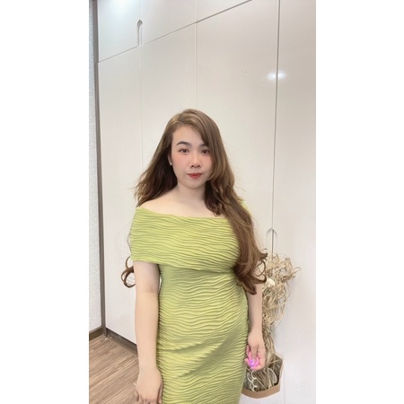 Đầm Dự Tiệc Thiết Kế Lệch Vai Bigsize 50kg Đến 100kg (M/L/XL/XXL)(Đầm Tết)