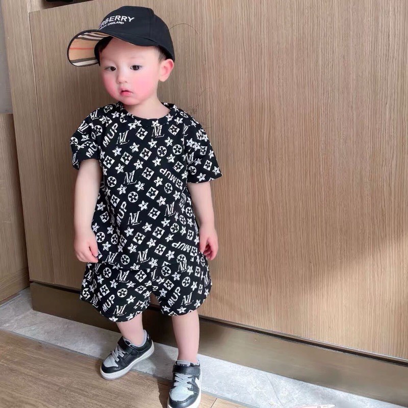 Bộ quần áo cộc tay nơ HD, nơ hai dây cho bé trai, bé gái mặc đều xinh cực hot - SUMO KIDS