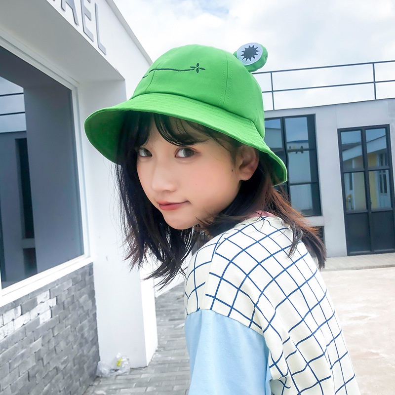 Nón Vành In Hình Chú Ếch Dễ Thương Cho Nữ