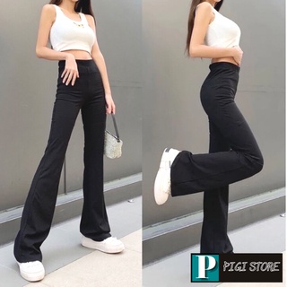 Quần dài ống loe ôm body basic đen quảng châu pigi store mã 69