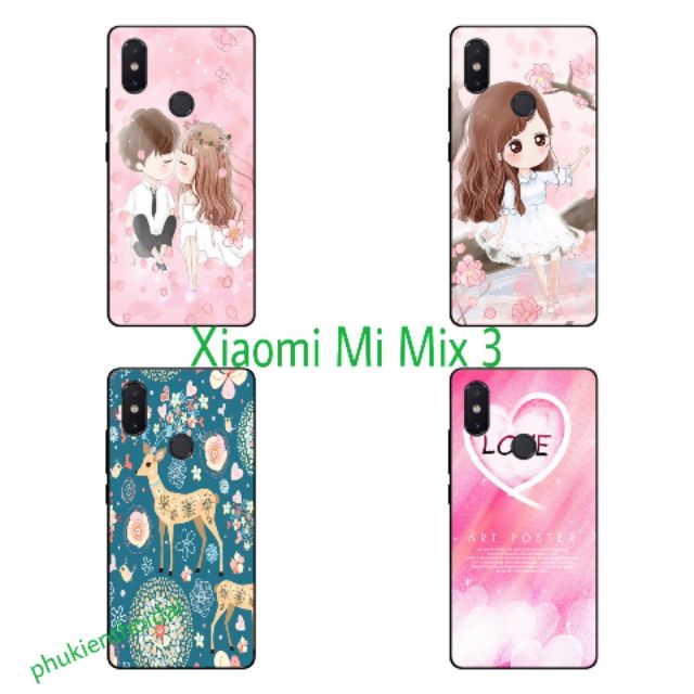 Ốp lưng Xiaomi Mix 3 dẻo TPU in 3D cao cấp chất đẹp ( bảo vệ camera)