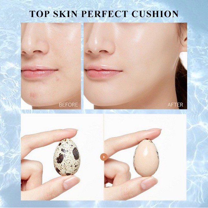 Phấn nước SEIMY Top Skin Perfect Cushion che khuyết điểm, kháng nước, lâu trôi, dưỡng trắng da SPF 50+ | BigBuy360 - bigbuy360.vn