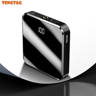 [HOT] Pin Sạc Dự Phòng mini Siêu Mỏng Mặt Kính Nhỏ Gọn Power Bank 20000mAh Đèn Led Chữ Số 2 Cổng Đầu Ra USB