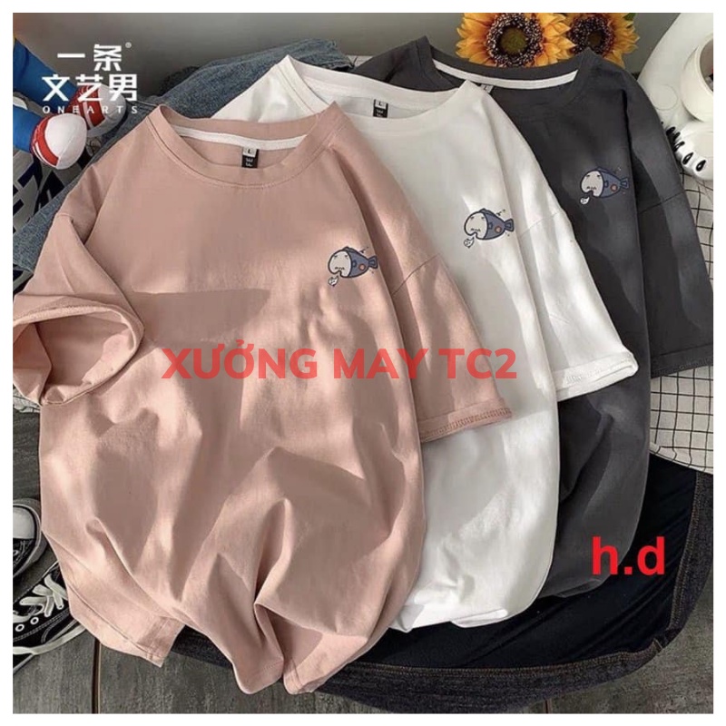 Áo thun unisex nam nữ form rộng, áo phông tay lỡ unisex form rộng chất cotton mát mịn thấm hút mồ hôi XƯỞNGMAYTC2
