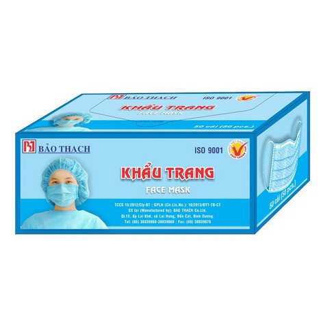 Bộ 2 hộp khẩu trang y tế 3 lớp Bảo Thạch