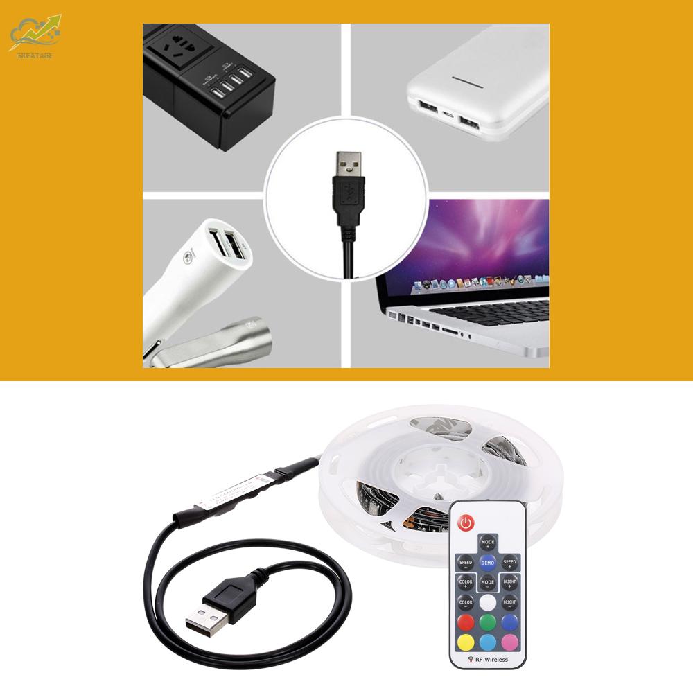 Cuộn Dây Đèn Led Rgb 5v Dài 2m Kèm Điều Khiển Từ Xa | BigBuy360 - bigbuy360.vn