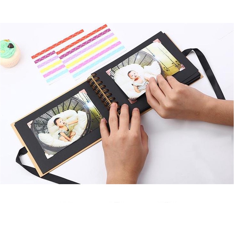 Album đựng ảnh/Cuốn tập ảnh/nhật ký làm bằng giấy bìa cứng phù hợp làm quà cưới/kỷ niệm DIY