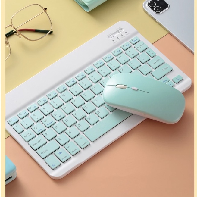 Bàn phím Bluetooth không dây cho điện thoại máy tính bảng nhỏ gọn tiện dụng cho văn phòng giải trí màu sắc đa dạng