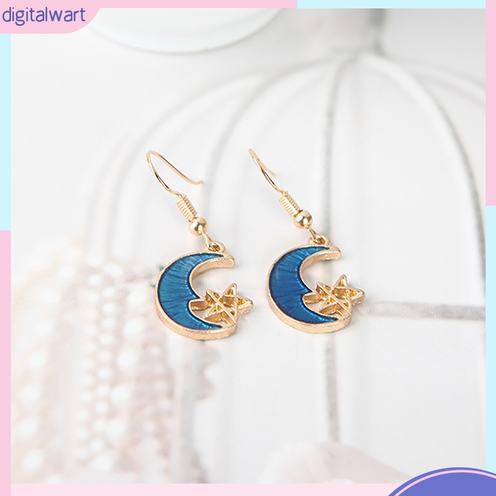 Đôi bông tai hình trăng và sao xinh xắn, trẻ trung cho nữ