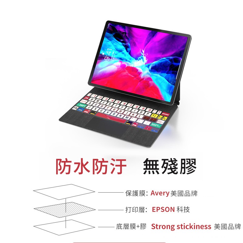 Suitable for magic keyboard film 2022 IPad Pro4 11 inch ipad pro 6 12.9 ipad air 4/5 10.9 protection Sticker silicone cartoon anti-scratch keyboard skin