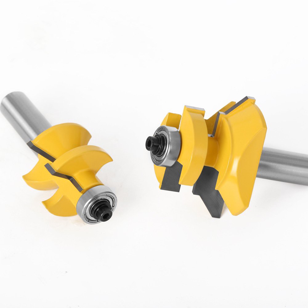 Bộ 2 Mũi Phay Gỗ Ghép Ván Tường, Ván Sàn Độ Dày 15 - 40mm