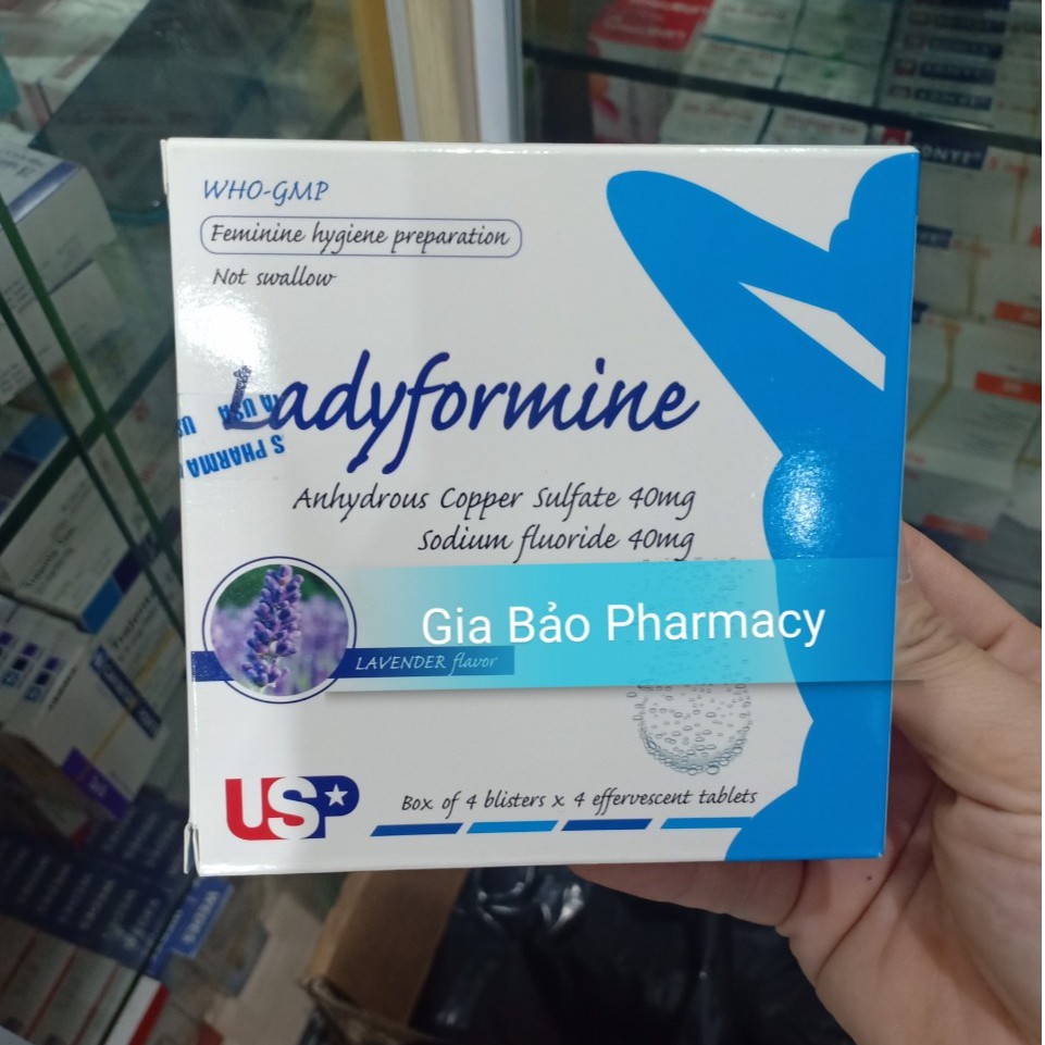 Viên sủi vệ sinh Ladyformine hộp 16 viên.