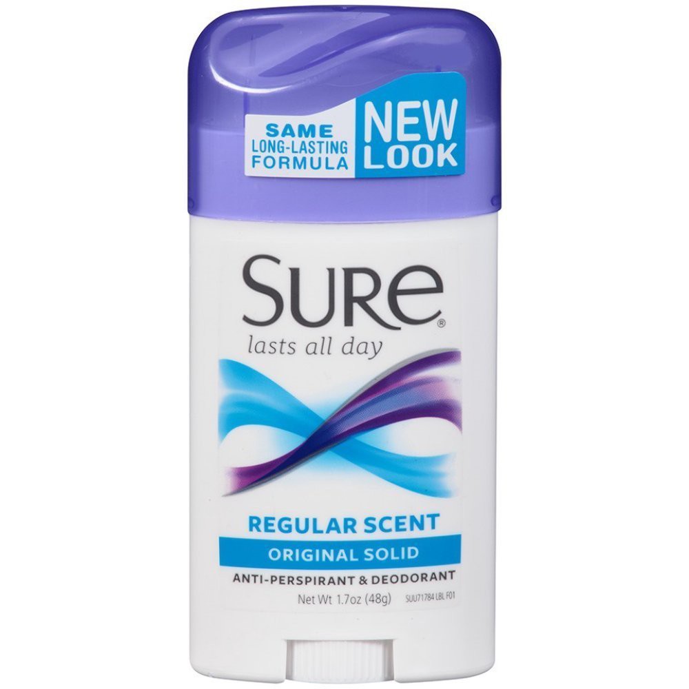 Lăn sáp khử mùi cho cả nam &amp; nữ Sure Unisex Invisible Solid Deodorant Original Regular Scent 73g (Mỹ)