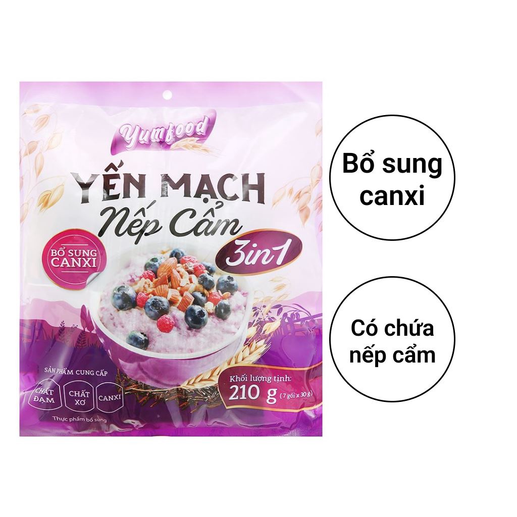 Yến mạch gạo lứt / nếp cẩm Yumfood gói 210g