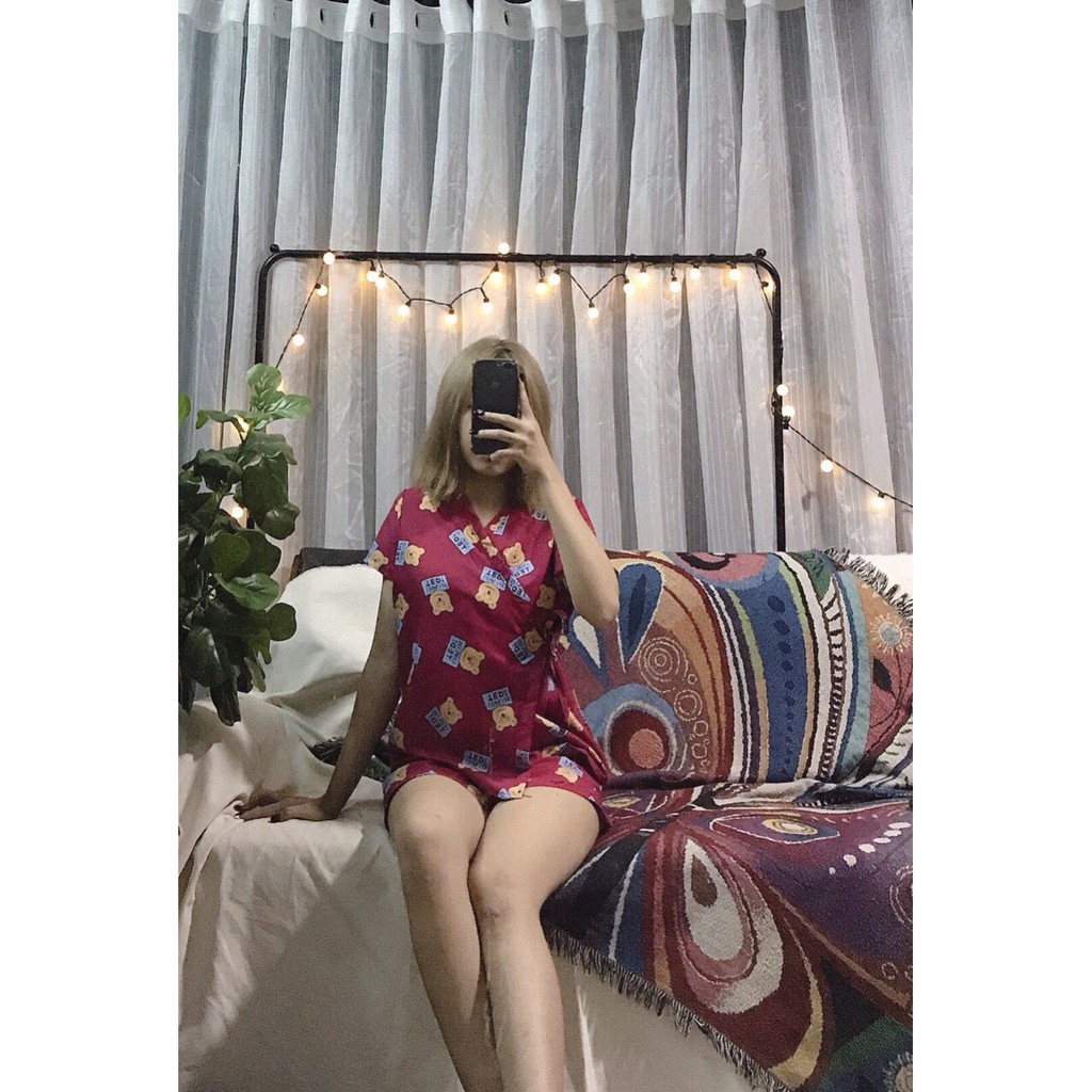 BỘ NGỦ KIMONO THÁI TAY NGẮN QUẦN NGẮN | BigBuy360 - bigbuy360.vn