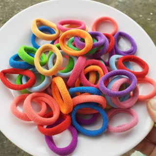 Túi 48 dây cột tóc màu cỡ nhỏ (đường kính 3.5cm)