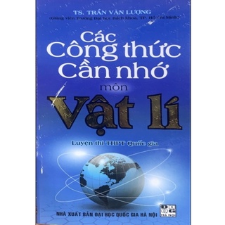 Sách - các công thức cần nhớ môn vật lí
