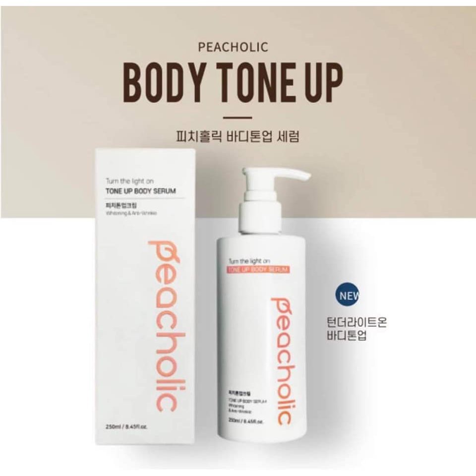 Kem Body Peacholic dưỡng trắng đều màu da giúp da mịn màng, nâng Tone da 250ml