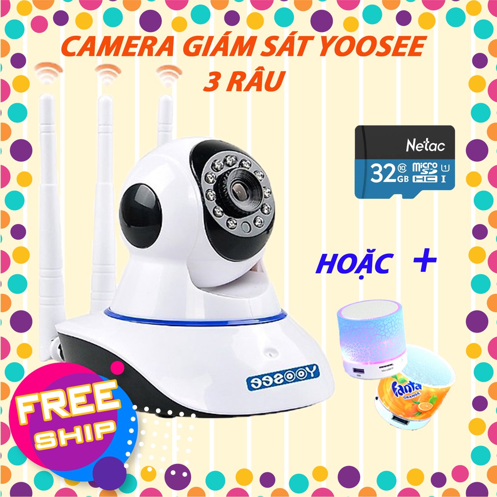 CAMERA YOOSEE 2.0 FULL HD 1080P 3 RÂU | TẶNG KÈM 01 THẺ NHỚ 32GB HOẶC 01 LOA MINI B2S10 | GIAO ĐÚNG HÀNG