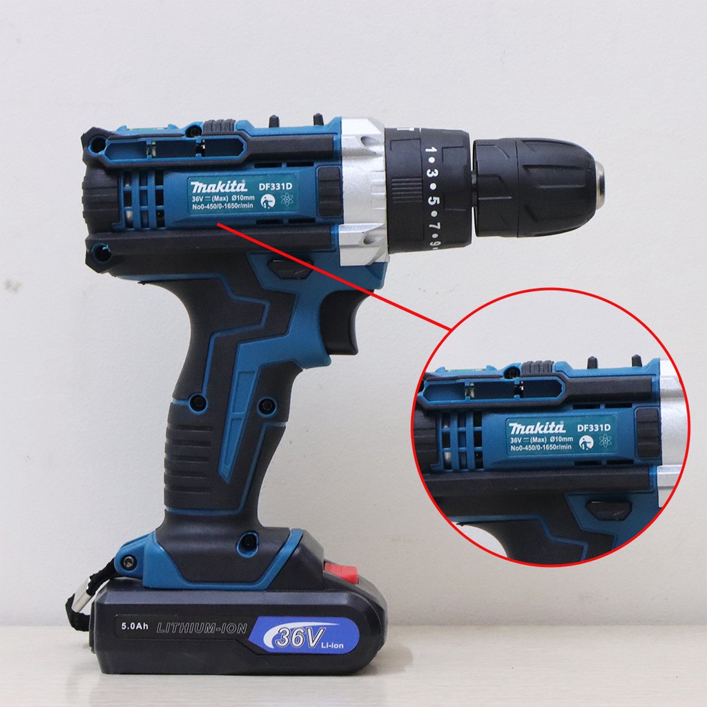 Máy khoan pin cầm tay Makita 36V - Tặng bộ 24 phụ kiện - Máy khoan pin bắn vít .