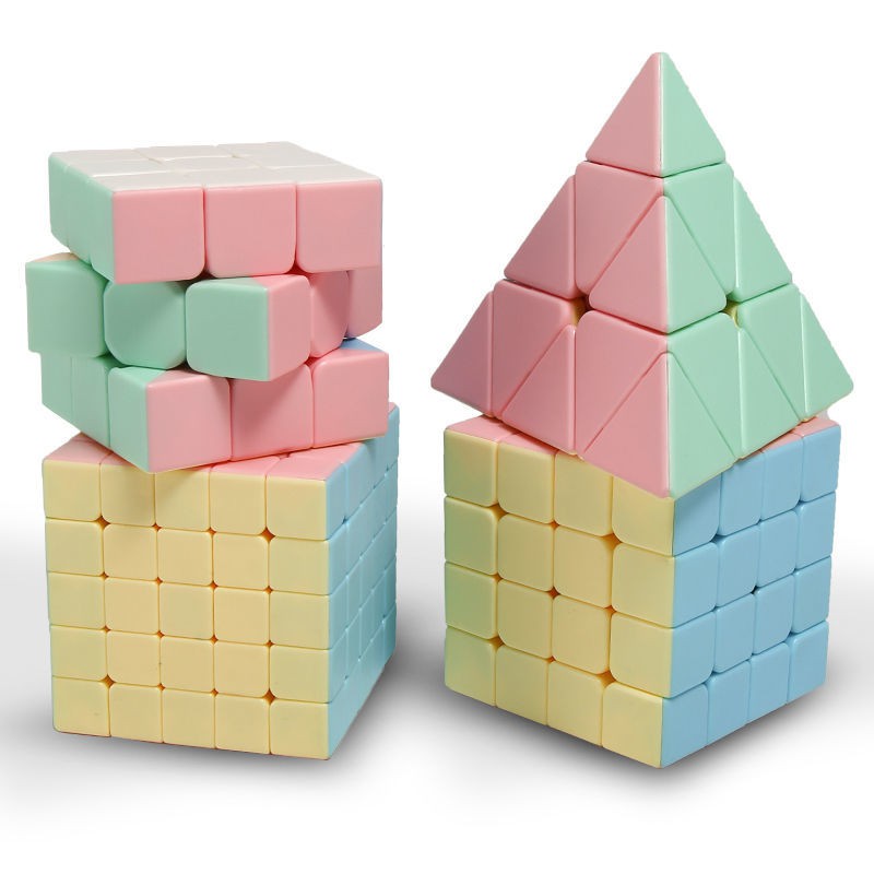 Đồ Chơi Khối Rubik Kim Tự Tháp Màu Sắc Macaron Dành Cho Người Mới Bắt Đầu
