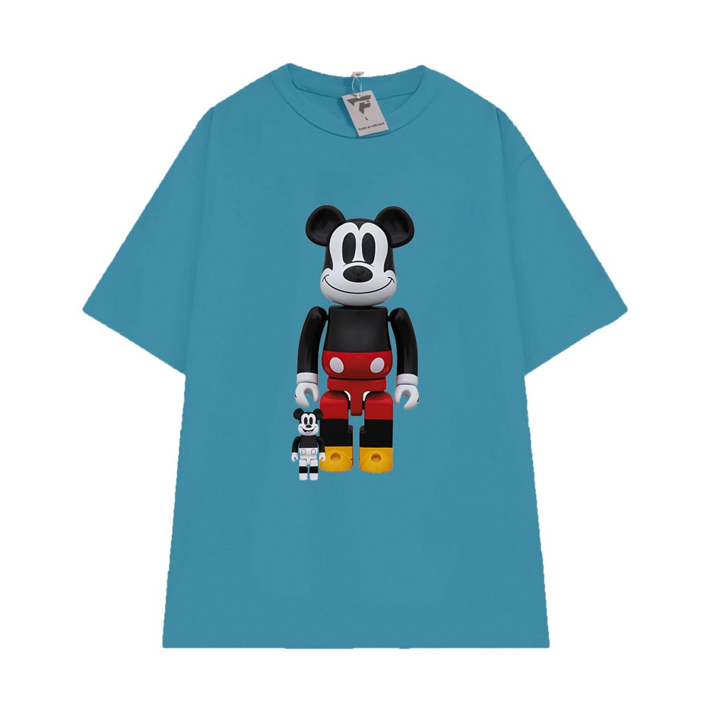 Áo thun unisex form rộng tay lỡ in hình cute mềm mát FPLUS FP80