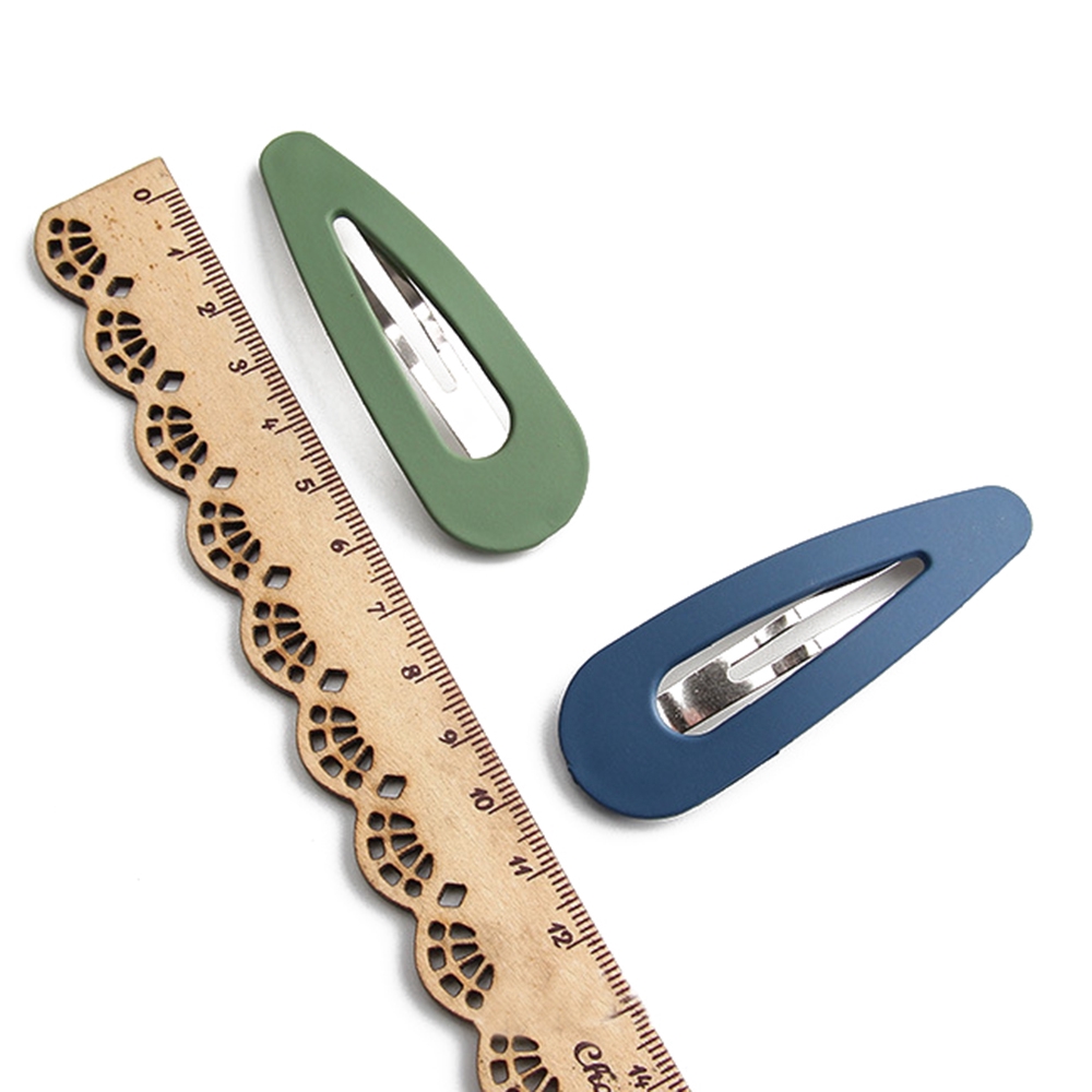 (Hàng Mới Về) Kẹp Tóc Kim Loại Màu Trơn Thời Trang Cho Nữ