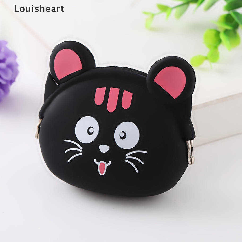 Louisheart Túi Đựng Tiền Xu Mini Bằng Silicon Hình Động Vật Dễ Thương