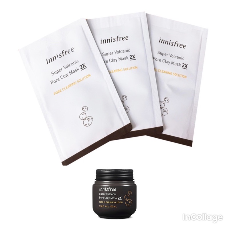 [Sample] Gói Mặt Nạ Đất Sét Innisfree Super Volcanic Pore Clay Mask 2X