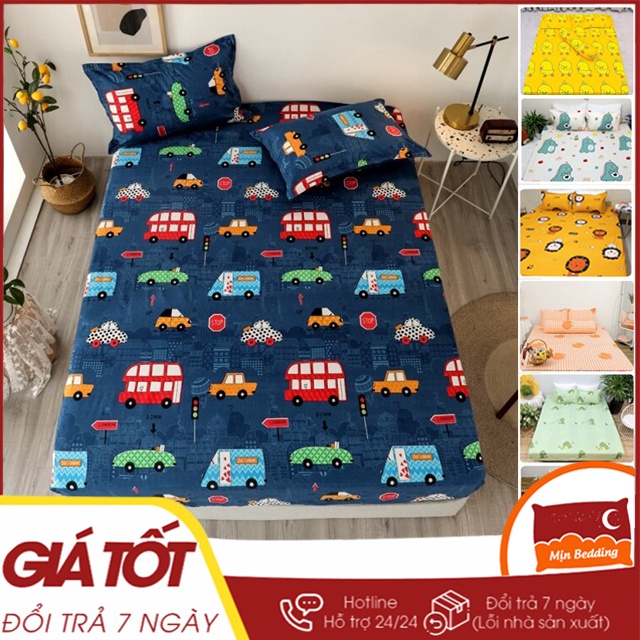 Ga Giường Nệm Cotton Poly 1M2 1M6 1M8 Drap Bốn Mùa Đủ Size - Min Bedding (Bo Chun Miễn Phí) | WebRaoVat - webraovat.net.vn