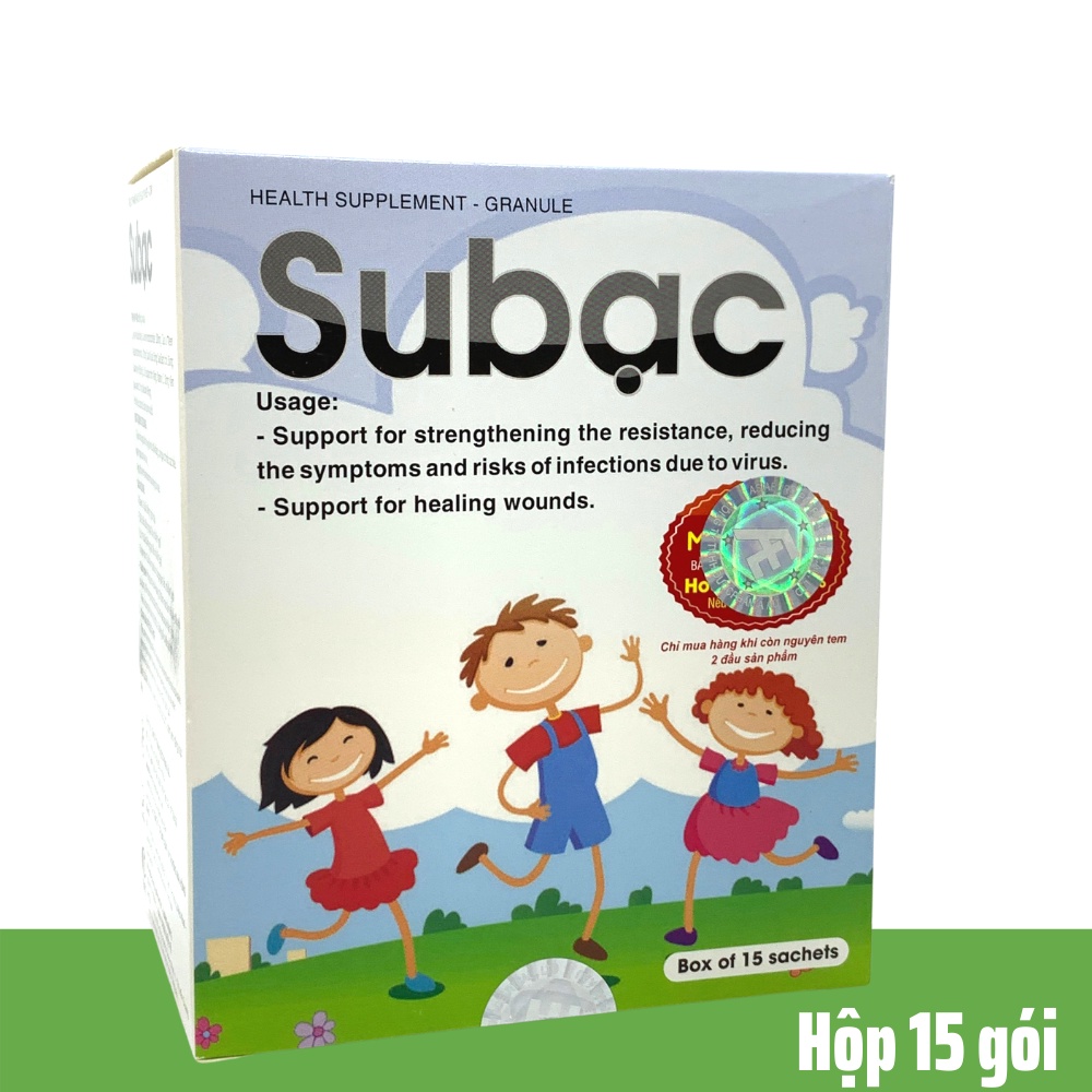 Cốm Su bạc - tăng cường sức đề kháng cho trẻ - Subac tăng miễn dịch cho bé từ lysine, cao lá xoài, vitamin C